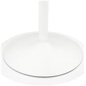 Table de bar haute ronde 'CONTY' en bois naturel avec pied central en métal blanc – Ø 60 cm