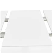 Grande table à diner / réunion extensible 'RYM' blanche 4 pieds métal blanc - 170(270) x 100 cm