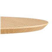 Table de salle à manger ronde industriel 'SPARK' en bois naturel pied central rond en métal noir - Ø 80 cm
