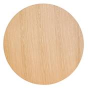 Table / table de réunion scandinave ronde 'SOLNÄ' plateau et 4 pieds en bois naturel – Ø 120 cm