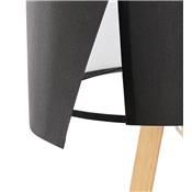 Lampe à poser scandinave trépied 'Stätiv' abat-jour noir 3 pieds en bois naturel