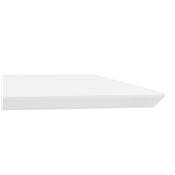 Table de bar haute design 'Tvillin' bois blanc double pied central en métal brossé – 150 x 70 cm