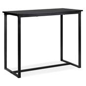 Table de bar / haute de style industriel 'MINT' en bois noir et pieds en métal noir – 120 x 60 cm