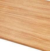 Table à diner / bureau rectangulaire style industriel 'ARLANE' plateau en bois massif pieds en métal noir - 150 x 80 cm