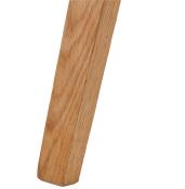Tabouret de snack mi-hauteur design scandinave 'Topo Mini' blanc 4 pieds bois naturel dossier haut