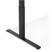 Bureau design assis-debout électrique 'SMALL SEMPLICE' noir en bois pieds métal noir - 140 x 70 cm