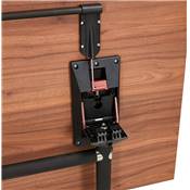 Bureau droit / table de travail pliante design 'ARCHI MINI' noyer pieds métal noir - 140 x 70 cm