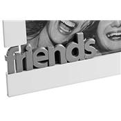 Cadre photos design pour photo entre amis 'Friends' blanc et argent – 20 x 25 cm