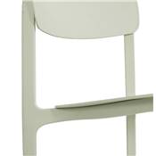 Chaise intérieur / extérieur empilable 'COCKTAIL' avec assise et pieds en résine vert pastel