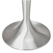 Table à diner / de salle à manger ronde 'Fryst' en verre et pied central en métal brossé – Ø 120 cm