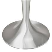 Table de salle à manger ronde 'Fryst' en verre et pied central en métal brossé – Ø 120 cm