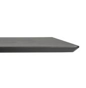 Table de salle à manger 'Tvillin Black' noire en bois pied central en fonte - 180 x 90 cm