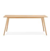 Table / bureau droit scandinave 'Rustik' plateau et 4 pieds en bois – 180 x 90 cm