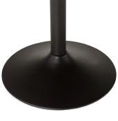 Table / table de réunion ronde design 'Kontur Black XL' noyer pied central métal noir - Ø 120 cm