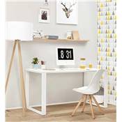 Lampadaire trépied scandinave 'Stätiv' abat-jour en tissu blanc 3 pieds en métal blanc