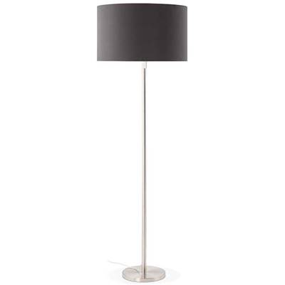 Lampadaire design hauteur réglable 'Okno Max' abat-jour noir structure en métal brossé