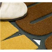 Paillasson design 'Welcome Goodbye' marron