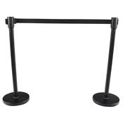Potelet a sangle 'GUARD' noir pour files d'attente