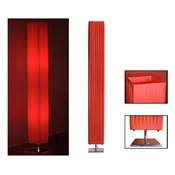 Lampadaire design carré 'Metropolis' rouge socle en métal chromé