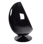 Fauteuil ‘Oeuf’ pivotant noir