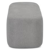 Banquette design de style moderne 'STICKY' en tissu gris foncé avec pieds noir - 120 x 40 cm