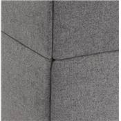 Canapé acoustique 2 places design dossier haut 'INTIME' en tissu gris foncé 4 pieds en métal noir