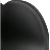 Chaise intérieur/extérieur design à accoudoirs 'ALL TIME' noire avec pieds tréteaux en métal noir