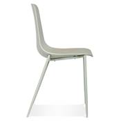 Chaise design intérieur / extérieur 'EASY' assise en resine verte 4 pieds en métal rvert