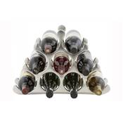 Range bouteilles design 'Pyramid' en aluminium poli