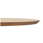 Petite table / table de réunion ronde design 'Kontur White' bois pied central métal blanc - Ø 90 cm