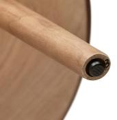 Table de salle à manger scandinave ronde 'Üméa' plateau et 4 pieds bois noyer – Ø 120 cm