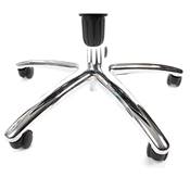Fauteuil de bureau design à roulettes et dossier haut 'GREATERS' noir avec pieds en métal chromé
