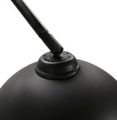 Lampadaire design 'Arc' abat-jour noir structure et socle en métal noir mat