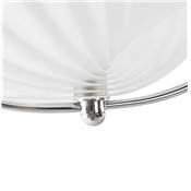 Suspension boule design 'Astra' abat-jour modulable en lamelles flexibles blanche