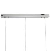Suspension design 'Klokker' 3 abats-jour en métal chromé