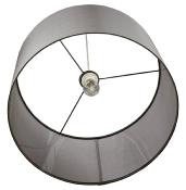 Suspension design cylindrique 'Lyster' en tissu gris réglable en hauteur