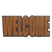 Paillasson design 'Welcome' marron