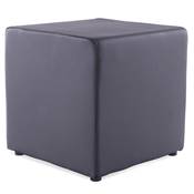 Pouf d'appoint carré rembourré 'KUBE' noir