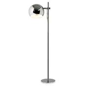 Lampadaire design 'Cyclope' réglable en hauteur abat-jour orientable structure en métal chromé