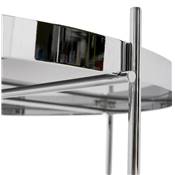 Table basse ronde 'ELEMENTO XL' plateau en verre miroir chromé 4 pieds en métal chromé - Ø 80 cm