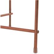 Table d'appoint guéridon pliable 'SMALL ELEMENTO' plateau miroir 4 pieds en métal cuivré - Ø 40 cm