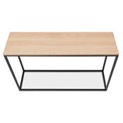 Table console style industriel rectangulaire 'HIGH FYRKANT" bois pieds métal noir - 120 x 35 cm