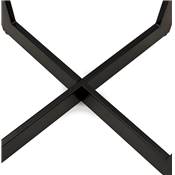 Grande table scandinave ronde 'BIG VÄN' plateau en bois noir et pieds en métal noir - Ø 120 cm