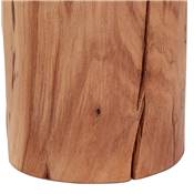 Tabouret bas en tronc d'arbre en bois massif d'Acacia