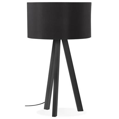 Lampe à poser scandinave trépied 'Stätiv Black Edition' abat-jour noir 3 pieds en métal noir