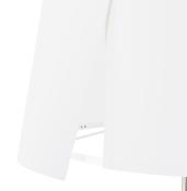 Lampe à poser design 'Okno' abat-jour cylindrique blanc socle en métal brossé réglable