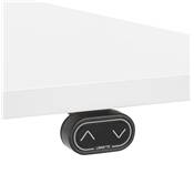 Bureau design assis-debout électrique 'SEMPLICE' blanc en bois pieds en métal blanc - 160 x 80 cm