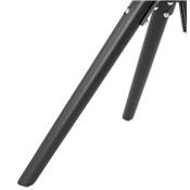 Chaise design 'BLACK FIRENZA' en tissu noir avec 4 pieds en bois noir