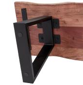 Banc style industriel 'NATTE BENCH' en bois massif avec pieds en métal noir