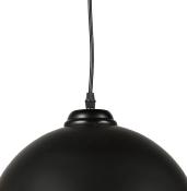 Suspension design ronde 'Luna' en métal noir mat